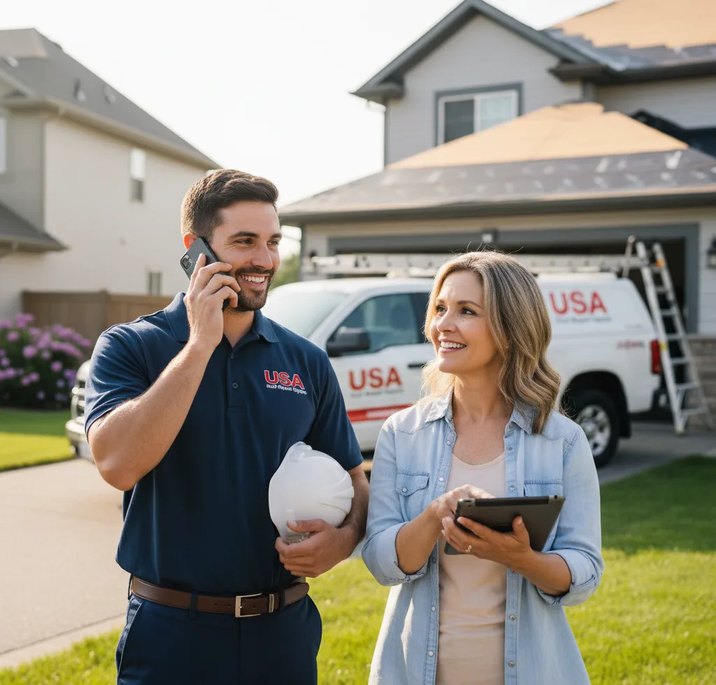 USA Roof Repair Experts customer support in Shandon